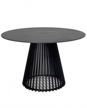 Стол TERNI 120 MATT BLACK MARBLE SOLID CERAMIC Черный мрамор матовый, керамика /Черн.каркас, ®DISAUR в Тобольске - tobolsk.ok-mebel.com | фото 3
