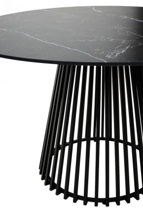 Стол TERNI 120 MATT BLACK MARBLE SOLID CERAMIC Черный мрамор матовый, керамика /Черн.каркас, ®DISAUR в Тобольске - tobolsk.ok-mebel.com | фото 5