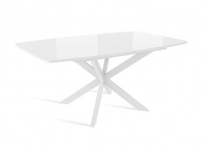 Стол TWIST раздвижной со стеклом 1300 (+400) Белый/Белый в Тобольске - tobolsk.ok-mebel.com | фото
