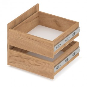 СТОУН С23 Шкаф 2-х створчатый с ящиками (дуб золотой/графит) в Тобольске - tobolsk.ok-mebel.com | фото 5