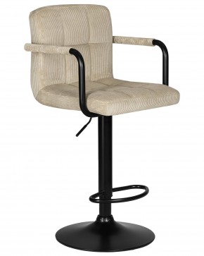 Стул барный DOBRIN KRUGER ARM BLACK, бежевый вельвет (LAR-E2041-04) в Тобольске - tobolsk.ok-mebel.com | фото 2