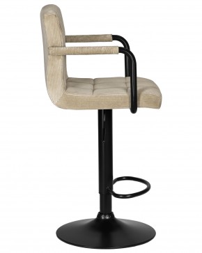 Стул барный DOBRIN KRUGER ARM BLACK, бежевый вельвет (LAR-E2041-04) в Тобольске - tobolsk.ok-mebel.com | фото 3
