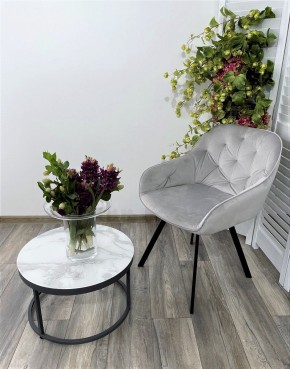 Стул GALE 360 град. поворот. BLUVEL-03 LIGHT GREY, велюр/ черный каркас, М-City в Тобольске - tobolsk.ok-mebel.com | фото 6