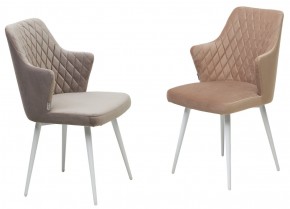 Стул HERMAN 360 град. ЛАТТЕ #25, велюр / белый каркас М-City в Тобольске - tobolsk.ok-mebel.com | фото 4
