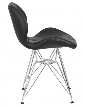 Стул обеденный DOBRIN BUTTERFLY CHROME, ножки хром, цвет чёрный в Тобольске - tobolsk.ok-mebel.com | фото 3
