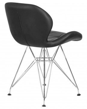 Стул обеденный DOBRIN BUTTERFLY CHROME, ножки хром, цвет чёрный в Тобольске - tobolsk.ok-mebel.com | фото 4