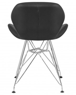 Стул обеденный DOBRIN BUTTERFLY CHROME, ножки хром, цвет чёрный в Тобольске - tobolsk.ok-mebel.com | фото 5