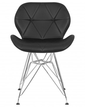 Стул обеденный DOBRIN BUTTERFLY CHROME, ножки хром, цвет чёрный в Тобольске - tobolsk.ok-mebel.com | фото 7