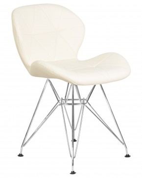 Стул обеденный DOBRIN BUTTERFLY CHROME, ножки хром, цвет кремовый в Тобольске - tobolsk.ok-mebel.com | фото 2