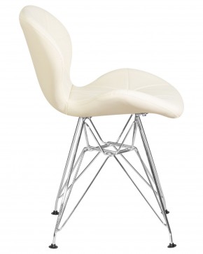 Стул обеденный DOBRIN BUTTERFLY CHROME, ножки хром, цвет кремовый в Тобольске - tobolsk.ok-mebel.com | фото 3