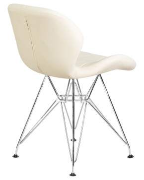 Стул обеденный DOBRIN BUTTERFLY CHROME, ножки хром, цвет кремовый в Тобольске - tobolsk.ok-mebel.com | фото 4