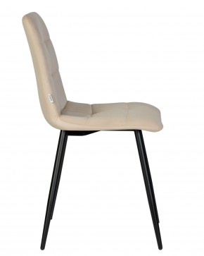 Стул обеденный DOBRIN CHILLY, Бежевый Holland 07, основание черный в Тобольске - tobolsk.ok-mebel.com | фото 4