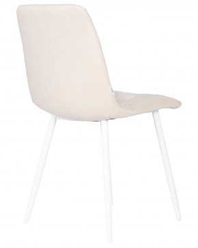 Стул обеденный DOBRIN CHILLY ROMBO, Бежевый Simple 44, основание белое в Тобольске - tobolsk.ok-mebel.com | фото 4