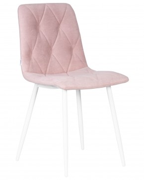 Стул обеденный DOBRIN CHILLY ROMBO, Розовый Simple 03, основание белый в Тобольске - tobolsk.ok-mebel.com | фото