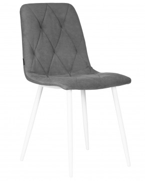 Стул обеденный DOBRIN CHILLY ROMBO, Серый Simple 33, основание белый в Тобольске - tobolsk.ok-mebel.com | фото