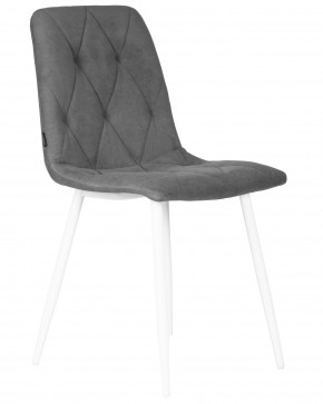 Стул обеденный DOBRIN CHILLY ROMBO, Серый Simple 33, основание белый в Тобольске - tobolsk.ok-mebel.com | фото 2