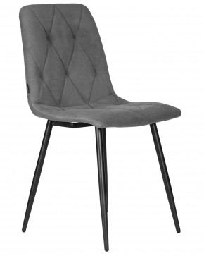Стул обеденный DOBRIN CHILLY ROMBO, Серый Simple 33, основание черное в Тобольске - tobolsk.ok-mebel.com | фото 2