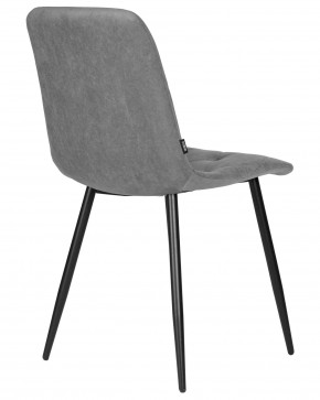 Стул обеденный DOBRIN CHILLY ROMBO, Серый Simple 33, основание черное в Тобольске - tobolsk.ok-mebel.com | фото 4