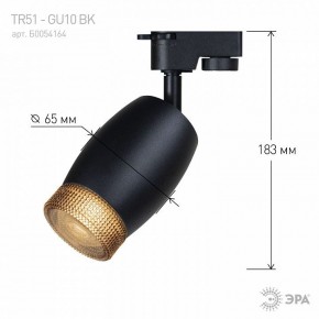 Светильник на штанге Эра  TR51 - GU10 BK в Тобольске - tobolsk.ok-mebel.com | фото 4