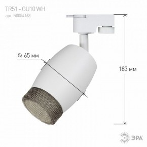 Светильник на штанге Эра  TR51 - GU10 WH в Тобольске - tobolsk.ok-mebel.com | фото 4