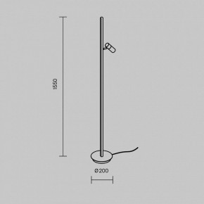 Торшер Maytoni Thin MOD395FL-L28BS3K в Тобольске - tobolsk.ok-mebel.com | фото 4