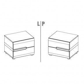 Тумба прикроватная 2S/TYP 96, LINATE ,цвет белый/сонома трюфель в Тобольске - tobolsk.ok-mebel.com | фото 4