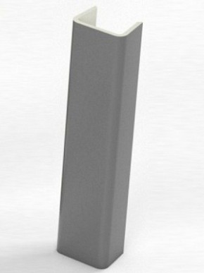 Торцевая заглушка  для цоколя h100 мм (Алюминий, Белый, Черный, Сонома) в Тобольске - tobolsk.ok-mebel.com | фото 1