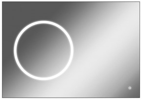Зеркало Eclipse 100 black с подсветкой Sansa (SE1032Z) в Тобольске - tobolsk.ok-mebel.com | фото 1
