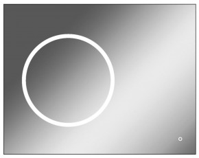 Зеркало Eclipse 90 black с подсветкой Sansa (SE1031Z) в Тобольске - tobolsk.ok-mebel.com | фото