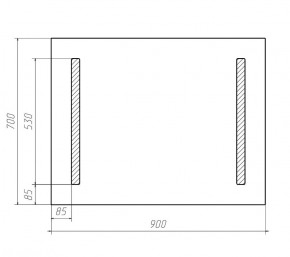 Зеркало Good Light 2-90 с подсветкой Домино (GL7015Z) в Тобольске - tobolsk.ok-mebel.com | фото 6